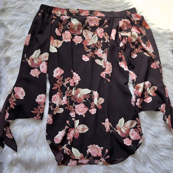 Floral Off-Shoulder Tunic - Picture 1 of 4